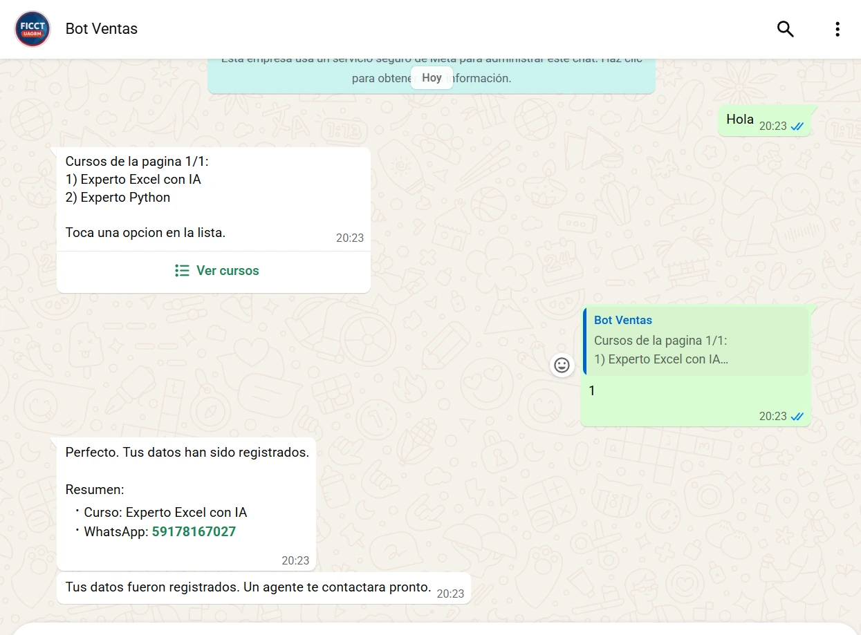 Bot automatizado para agentes de ventas